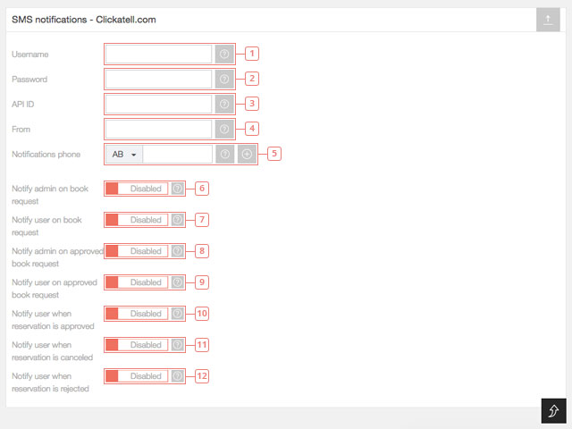 SMS notifications – Clickatell.com