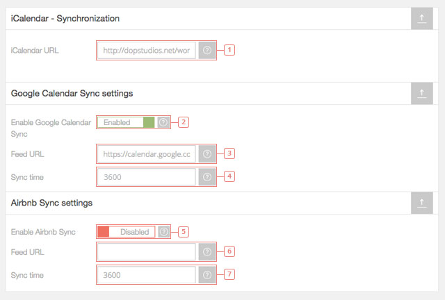 Synchronization settings