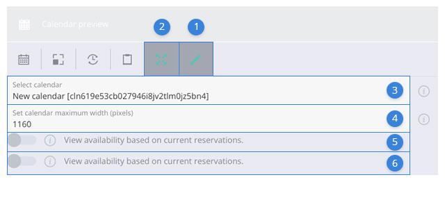 Calendar preview options