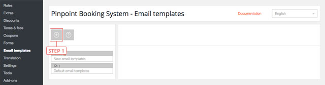 Click to add a new Email Template.