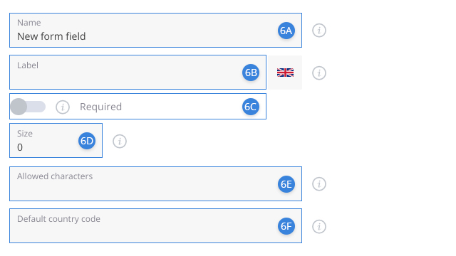 Phone form field type configurations